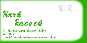 mark racsek business card